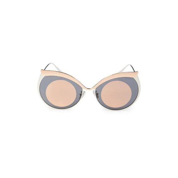 BOUCHERON GOLD SILVER BC01JS ROUND OWL LIMITED EDITION SUNGLASSES $ 940 ITALY